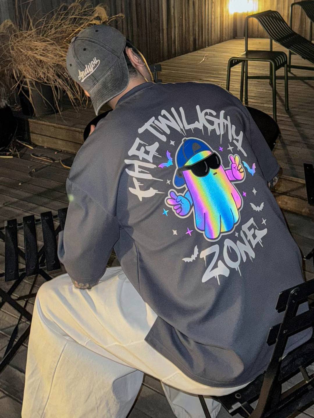 反光立體鬼仔tee